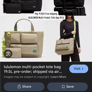 ISO - not for sale!!! Lululemon multi-pocket tote bag 19.5L